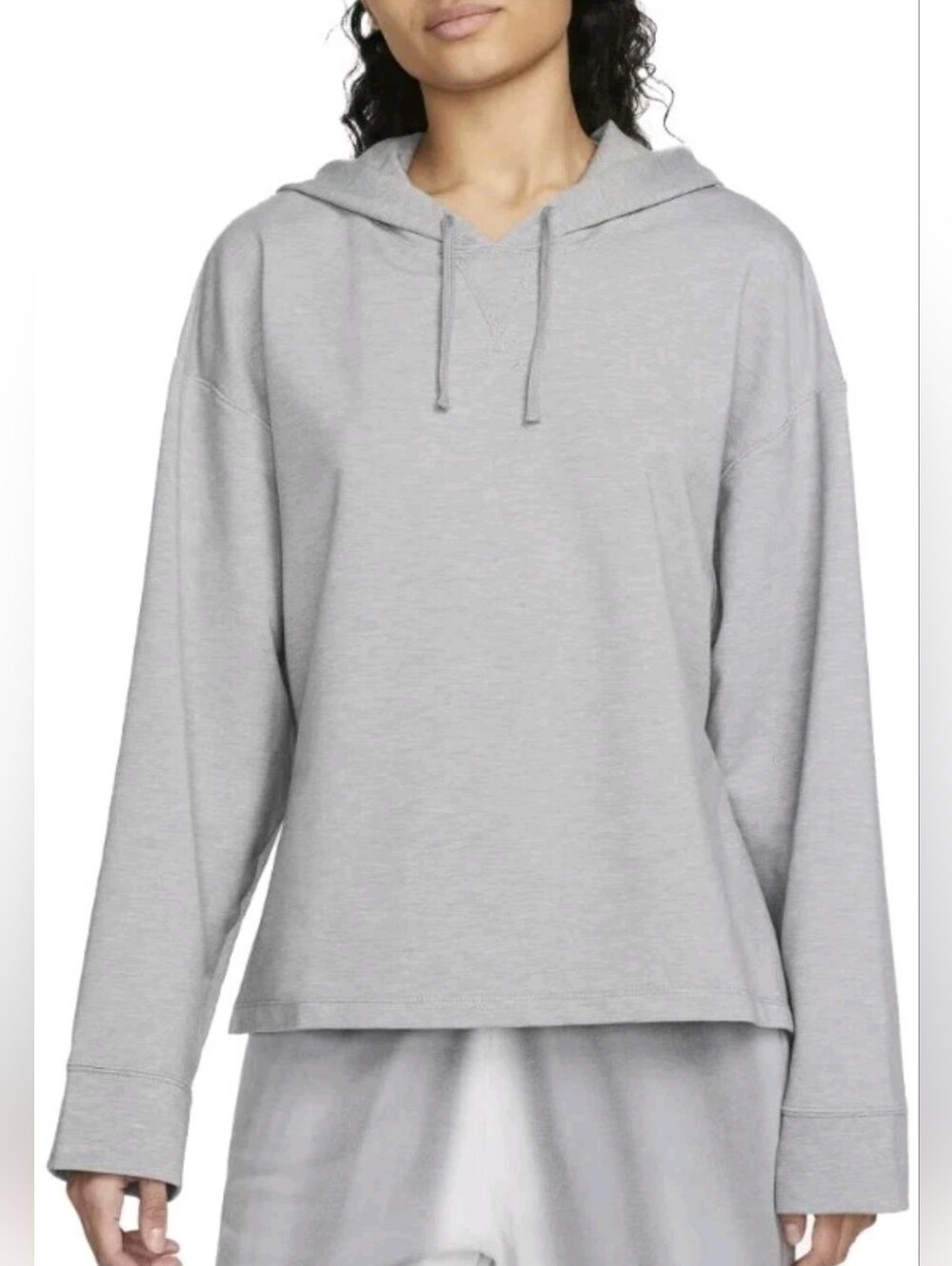 Nike Yoga Dri-Fit Gray Pullover Hoodie Sweatshirt Large NWT